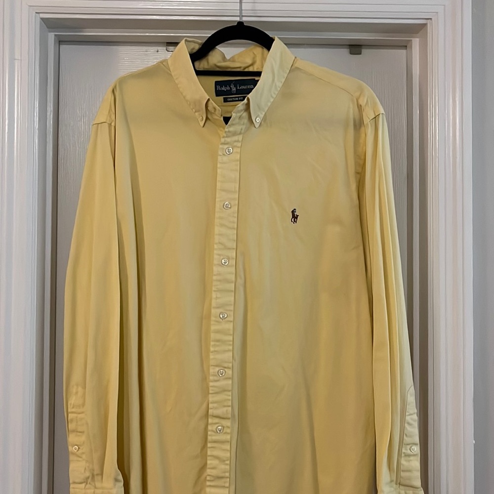 Ralph Lauren Dress Shirt. Yellow. 17 34/35